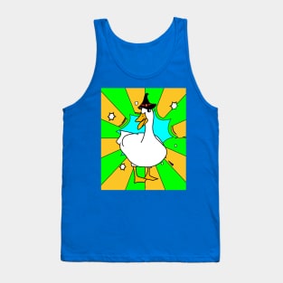 Halloween Goose Witch Conjuring Up Duck Tank Top